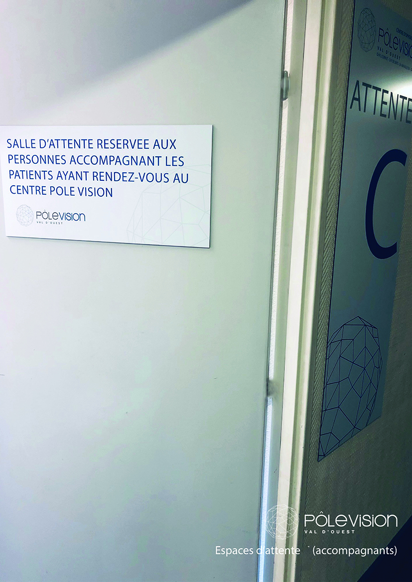 création de 3 nouvelles zones d'attente dont une dédiée aux accompagnants contribuant à la securité de la consultation du patient Pôle Vision centre spécialiste de l'ophtalmologie a Lyon
